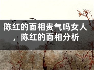 陈红的面相贵气吗女人，陈红的面相分析