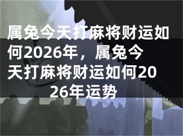 属兔今天打麻将财运如何2026年，属兔今天打麻将财运如何2026年运势