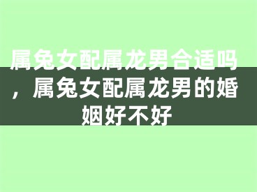 属兔女配属龙男合适吗，属兔女配属龙男的婚姻好不好