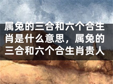 属兔的三合和六个合生肖是什么意思，属兔的三合和六个合生肖贵人