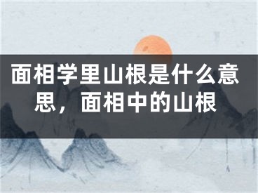 面相学里山根是什么意思，面相中的山根