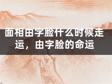 面相由字脸什么时候走运，由字脸的命运