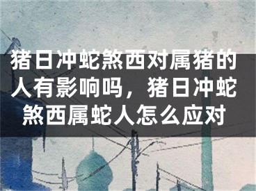 猪日冲蛇煞西对属猪的人有影响吗，猪日冲蛇煞西属蛇人怎么应对