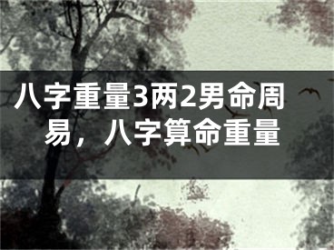 八字重量3两2男命周易，八字算命重量