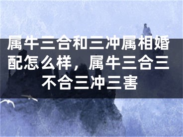 属牛三合和三冲属相婚配怎么样，属牛三合三不合三冲三害