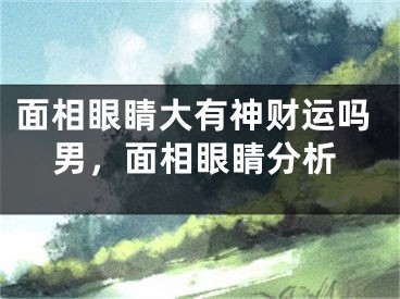 面相眼睛大有神财运吗男，面相眼睛分析