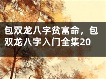 包双龙八字贫富命，包双龙八字入门全集20