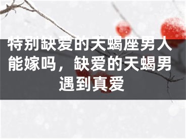 特别缺爱的天蝎座男人能嫁吗，缺爱的天蝎男遇到真爱
