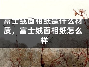 富士绒面相纸是什么材质,富士绒面相纸怎么样