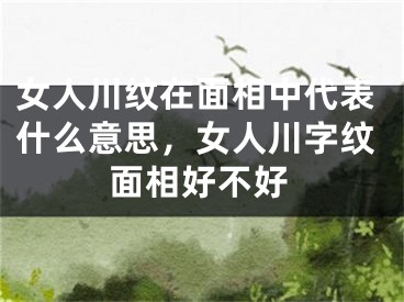 女人川纹在面相中代表什么意思，女人川字纹面相好不好