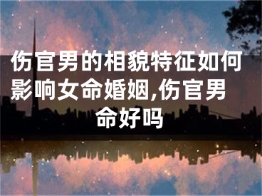 伤官男的相貌特征如何影响女命婚姻,伤官男命好吗