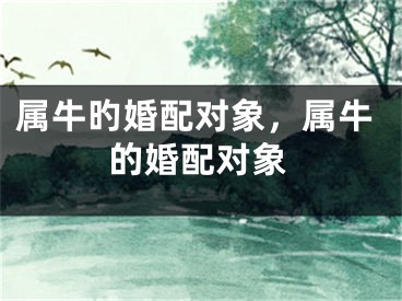 属牛旳婚配对象，属牛的婚配对象
