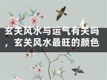 玄关风水与运气有关吗，玄关风水最旺的颜色
