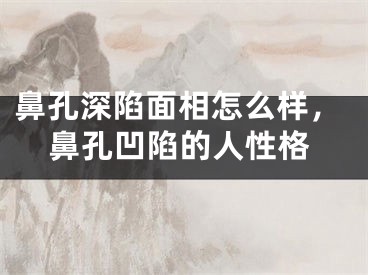 鼻孔深陷面相怎么样，鼻孔凹陷的人性格