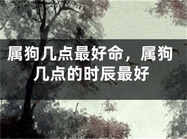 属狗几点最好命，属狗几点的时辰最好