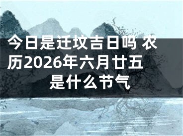 今日是迁坟吉日吗 农历2026年六月廿五是什么节气