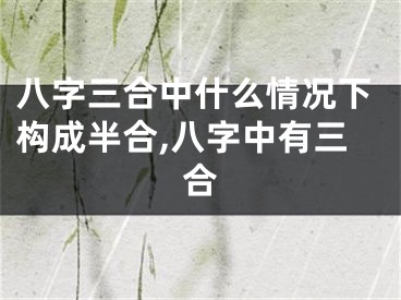 八字三合中什么情况下构成半合,八字中有三合