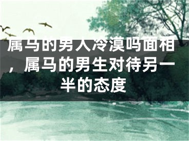 属马的男人冷漠吗面相，属马的男生对待另一半的态度