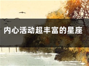 内心活动超丰富的星座