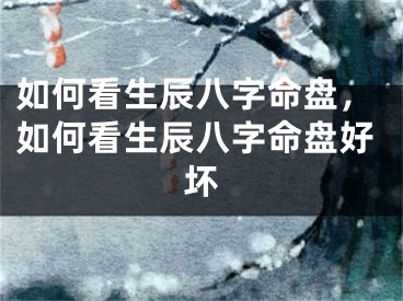 如何看生辰八字命盘，如何看生辰八字命盘好坏