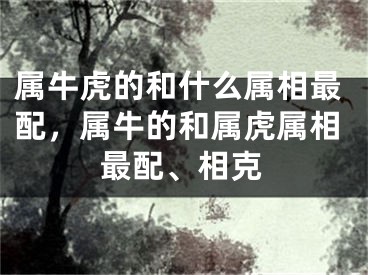 属牛虎的和什么属相最配，属牛的和属虎属相最配、相克
