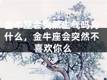 金牛座会突然生气吗为什么，金牛座会突然不喜欢你么