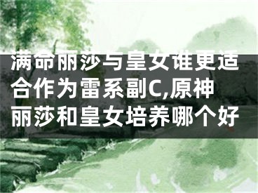 满命丽莎与皇女谁更适合作为雷系副C,原神丽莎和皇女培养哪个好