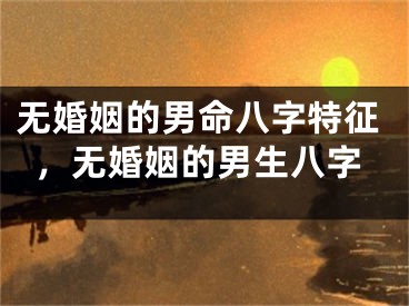 无婚姻的男命八字特征，无婚姻的男生八字