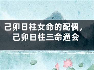 己卯日柱女命的配偶，己卯日柱三命通会
