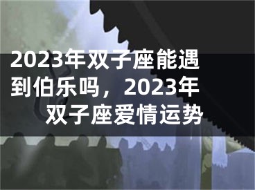2023年双子座能遇到伯乐吗，2023年双子座爱情运势