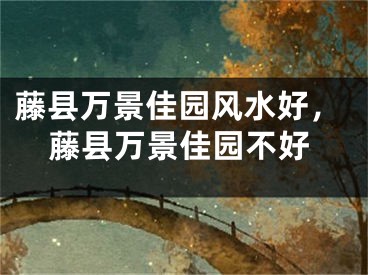藤县万景佳园风水好，藤县万景佳园不好