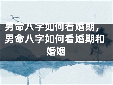 男命八字如何看婚期，男命八字如何看婚期和婚姻