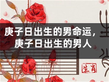 庚子日出生的男命运，庚子日出生的男人