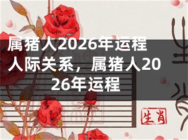 属猪人2026年运程人际关系，属猪人2026年运程