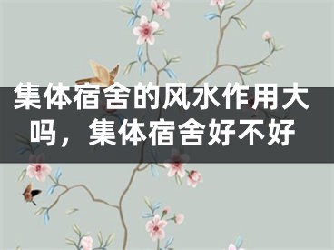 集体宿舍的风水作用大吗，集体宿舍好不好