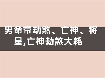 男命带劫煞、亡神、将星,亡神劫煞大耗