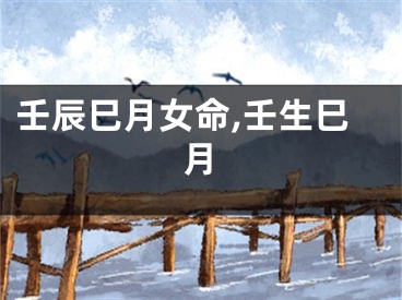 壬辰巳月女命,壬生巳月