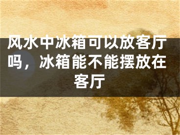 风水中冰箱可以放客厅吗，冰箱能不能摆放在客厅