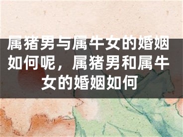 属猪男与属牛女的婚姻如何呢，属猪男和属牛女的婚姻如何