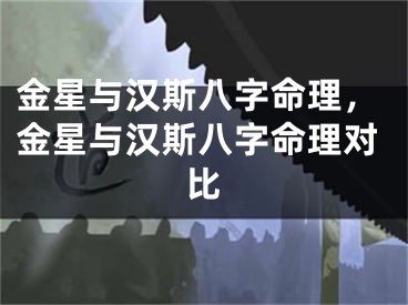 金星与汉斯八字命理，金星与汉斯八字命理对比