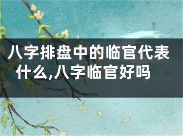 八字排盘中的临官代表什么,八字临官好吗