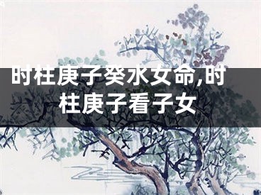时柱庚子癸水女命,时柱庚子看子女