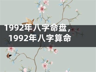 1992年八字命盘,1992年八字算命