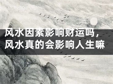 风水因素影响财运吗，风水真的会影响人生嘛