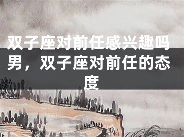 双子座对前任感兴趣吗男,双子座对前任的态度