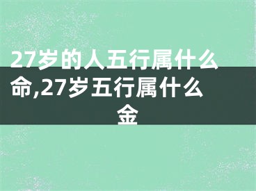27岁的人五行属什么命,27岁五行属什么金