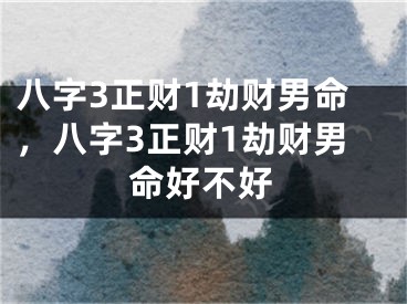 八字3正财1劫财男命，八字3正财1劫财男命好不好