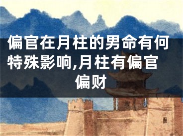 偏官在月柱的男命有何特殊影响,月柱有偏官偏财