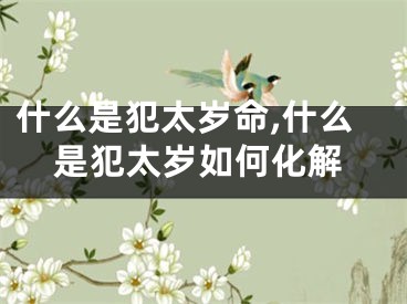 什么是犯太岁命,什么是犯太岁如何化解