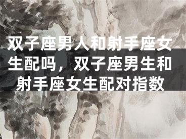 双子座男人和射手座女生配吗，双子座男生和射手座女生配对指数